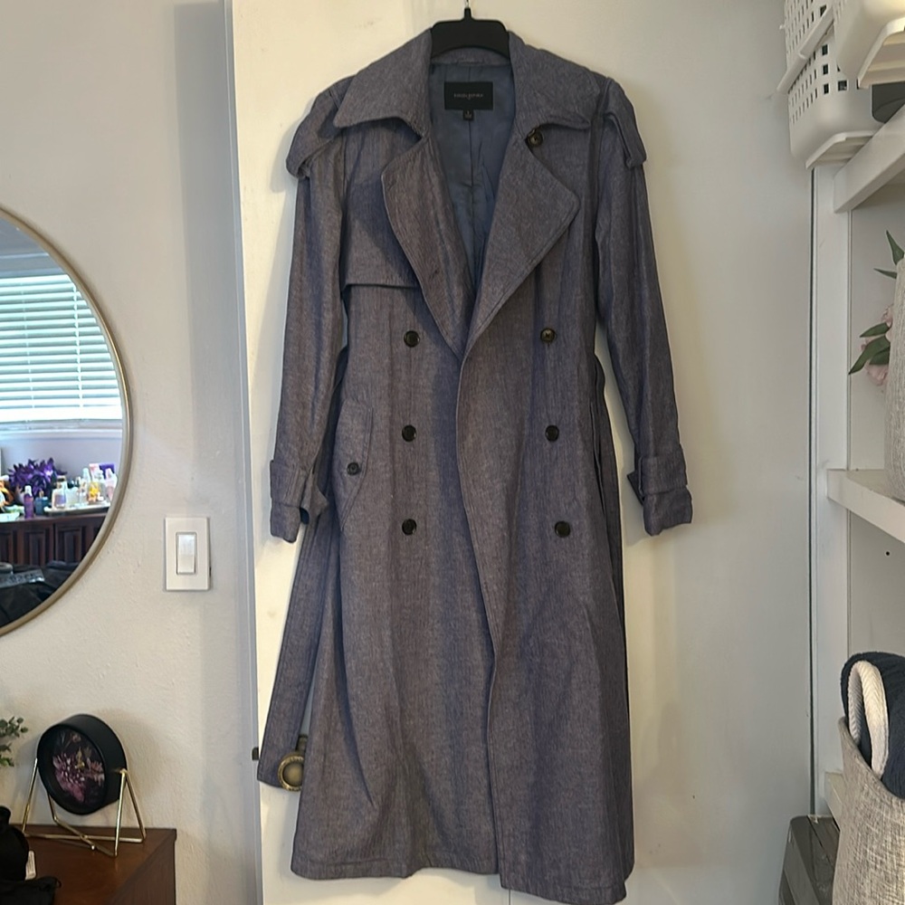 Banana Republic Lined Blue Trench